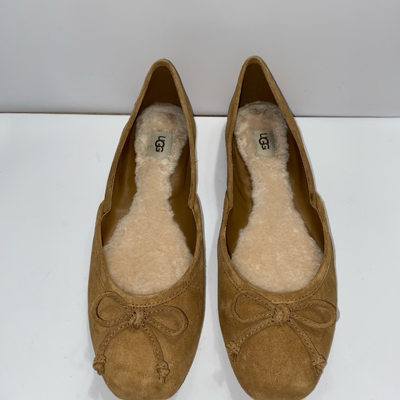SOLD NEW UGG LANE GENUINE SHEARLING LINE SUEDE FLA - Picture 10 of 11